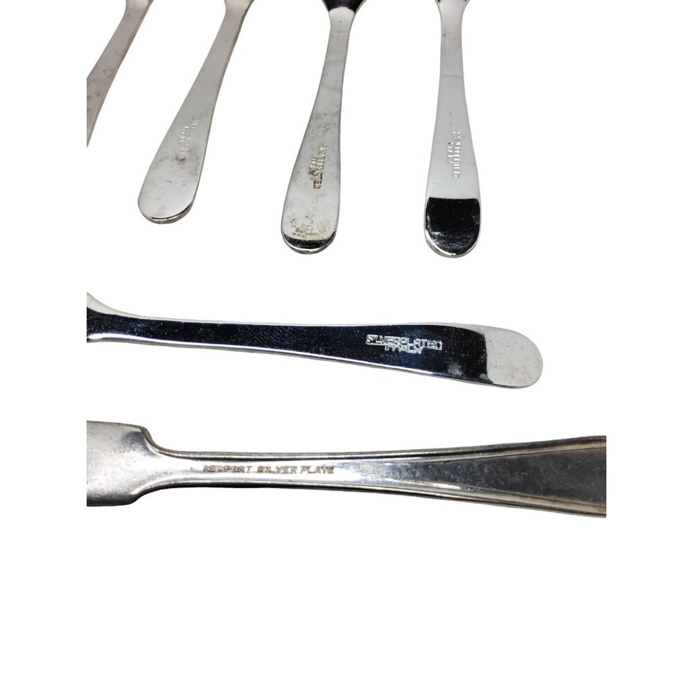 Vintage Sheffield England Silver Plated Seafood Forks & Butter Knife Set - Picture 3 of 3